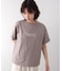 消耗加工綿天竺メタルロゴプリントTee