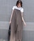 【Bab】裾バルーンバックギャザーキャミワンピース