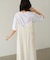【Bab】【サイズ展開あり】レーススカラップマットサテンキャミワンピース