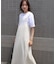 【Bab】【サイズ展開あり】レーススカラップマットサテンキャミワンピース