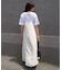 【Bab】【サイズ展開あり】レーススカラップマットサテンキャミワンピース