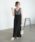 【Bab】【サイズ展開あり】レーススカラップマットサテンキャミワンピース