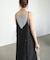 【Bab】【サイズ展開あり】レーススカラップマットサテンキャミワンピース