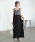 【Bab】【サイズ展開あり】レーススカラップマットサテンキャミワンピース