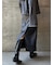 【ウォッシャブル加工】FAUX LEATHER SKIRT（ﾌｪｲｸﾚｻﾞｰｽｶｰﾄ）