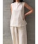 DRAPED RUFFLE SLEEVELESS TOP（ﾄﾞﾚｰﾌﾟﾗｯﾌﾙｽﾘｰﾌﾞﾚｽﾄｯﾌﾟｽ）