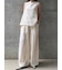 DRAPED RUFFLE SLEEVELESS TOP（ﾄﾞﾚｰﾌﾟﾗｯﾌﾙｽﾘｰﾌﾞﾚｽﾄｯﾌﾟｽ）