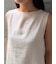 DRAPED RUFFLE SLEEVELESS TOP（ﾄﾞﾚｰﾌﾟﾗｯﾌﾙｽﾘｰﾌﾞﾚｽﾄｯﾌﾟｽ）