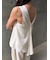 DRAPED RUFFLE SLEEVELESS TOP（ﾄﾞﾚｰﾌﾟﾗｯﾌﾙｽﾘｰﾌﾞﾚｽﾄｯﾌﾟｽ）