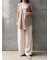 DRAPED RUFFLE SLEEVELESS TOP（ﾄﾞﾚｰﾌﾟﾗｯﾌﾙｽﾘｰﾌﾞﾚｽﾄｯﾌﾟｽ）