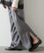 【Bab】サテンサイドスリットパンツ