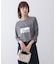 箔ロゴプリント五分袖Tシャツ
