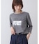 箔ロゴプリント五分袖Tシャツ