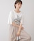 箔エンボス五分袖Tシャツ