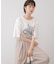 箔エンボス五分袖Tシャツ