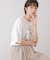 箔エンボス五分袖Tシャツ