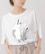 箔エンボス五分袖Tシャツ