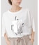 箔エンボス五分袖Tシャツ
