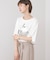 箔エンボス五分袖Tシャツ