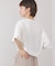 箔エンボス五分袖Tシャツ