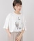 箔エンボス五分袖Tシャツ