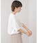 箔エンボス五分袖Tシャツ