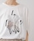 箔エンボス五分袖Tシャツ