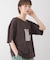 箔エンボス五分袖Tシャツ