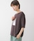 箔エンボス五分袖Tシャツ