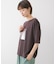 箔エンボス五分袖Tシャツ