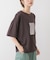 箔エンボス五分袖Tシャツ