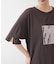 箔エンボス五分袖Tシャツ