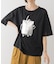 箔エンボス五分袖Tシャツ