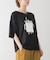 箔エンボス五分袖Tシャツ
