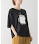 箔エンボス五分袖Tシャツ