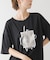 箔エンボス五分袖Tシャツ