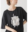 箔エンボス五分袖Tシャツ