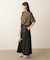 アシンメトリー異素材ドッキングスカート