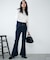 ハイウエストストレッチフレアデニムパンツ