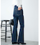ハイウエストストレッチフレアデニムパンツ