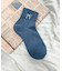 リボン刺繍アンクルパイルソックス