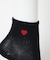モチーフ刺繍アンクル底パイルソックス