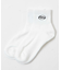 デザインロゴ刺繍アンクル底パイルソックス
