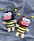 スリムたらこみつばちぬいぐるみキーホルダー