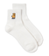 モチーフロゴ刺繍アンクルパイルソックス