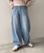 カーブラインバレルレッグデニムパンツ