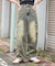 イージー3Dバレルレッグデニムカーゴパンツ