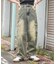 イージー3Dバレルレッグデニムカーゴパンツ