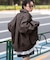 PUダブルZIPフライトブルゾン