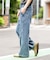 ローライズバギーフレアデニムパンツ